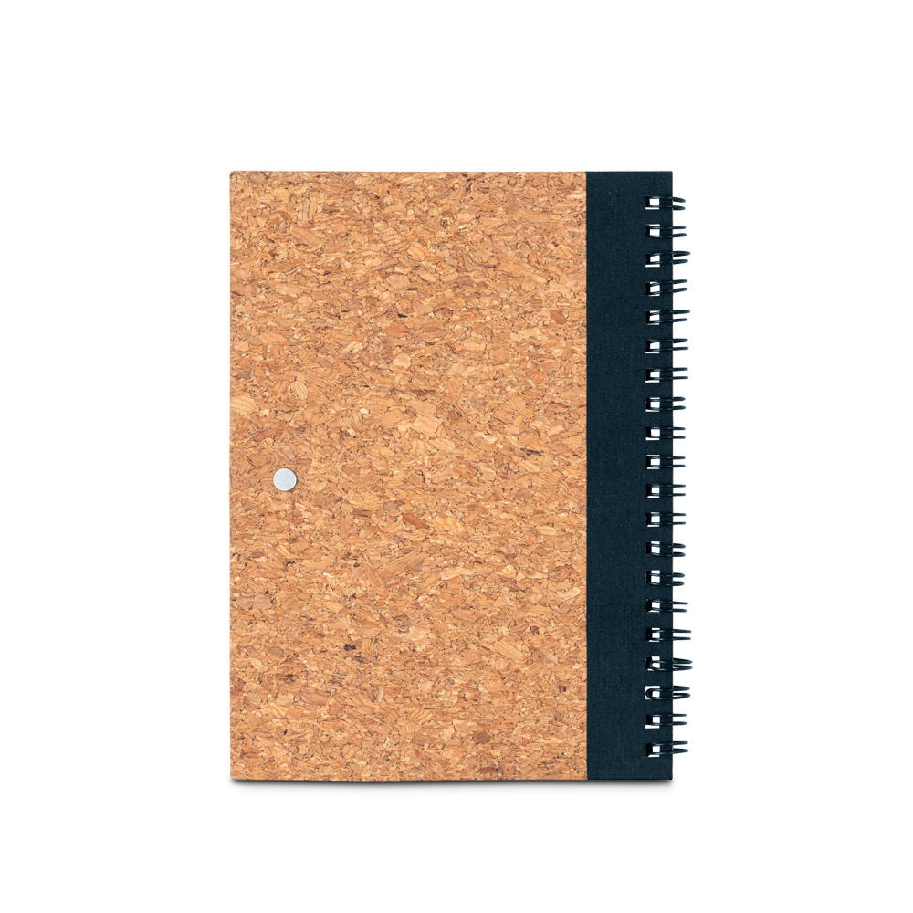 VICENTE. Carnet B6 en liège et polyester recyclé (100% rPET) avec stylo bille 5