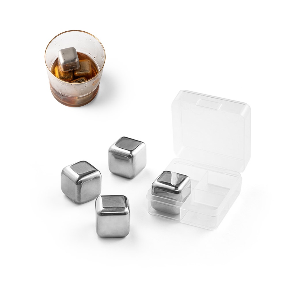 GLACIER. Jeu de cubes réutilisables en acier inoxydable