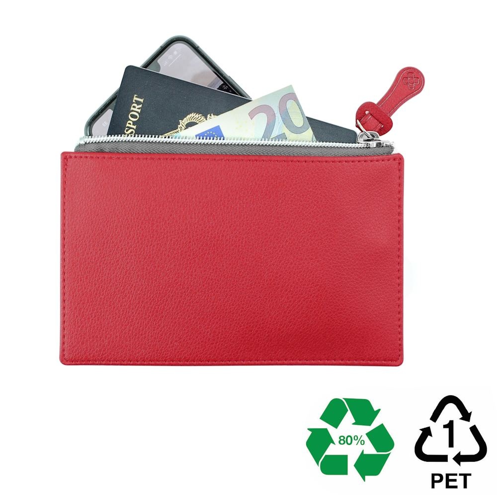 Pochette zippée 180 x 120 x 5 mm en rPET 2