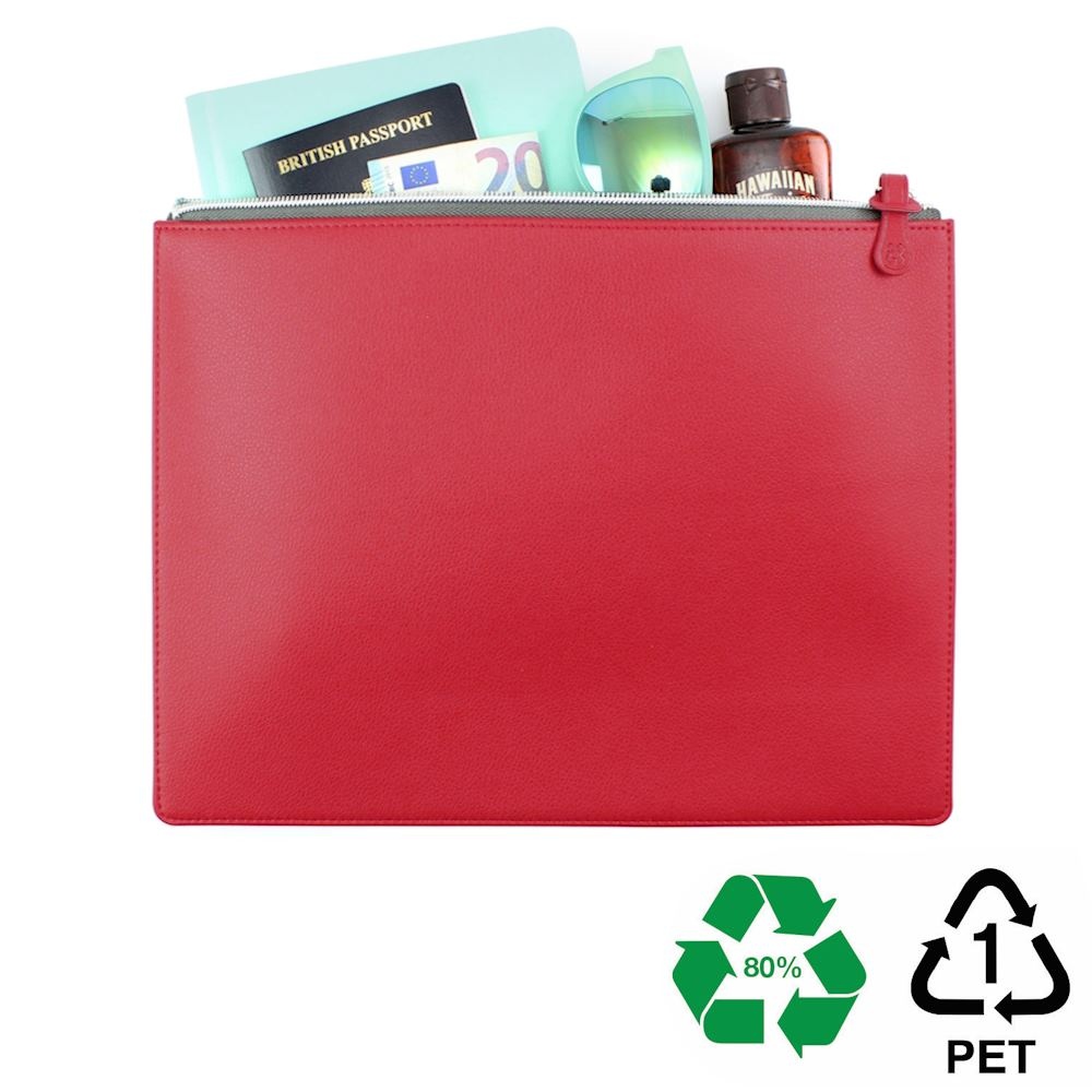 Pochette zippée 318 x 240 x 10 mm en rPET 3