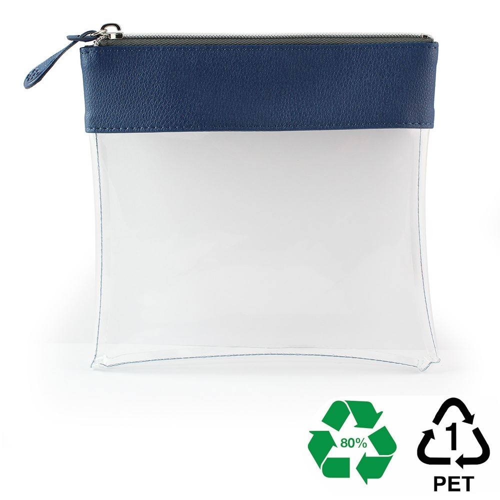 Trousse zippée transparente 185 x 180 x 20 mm en rPET 4
