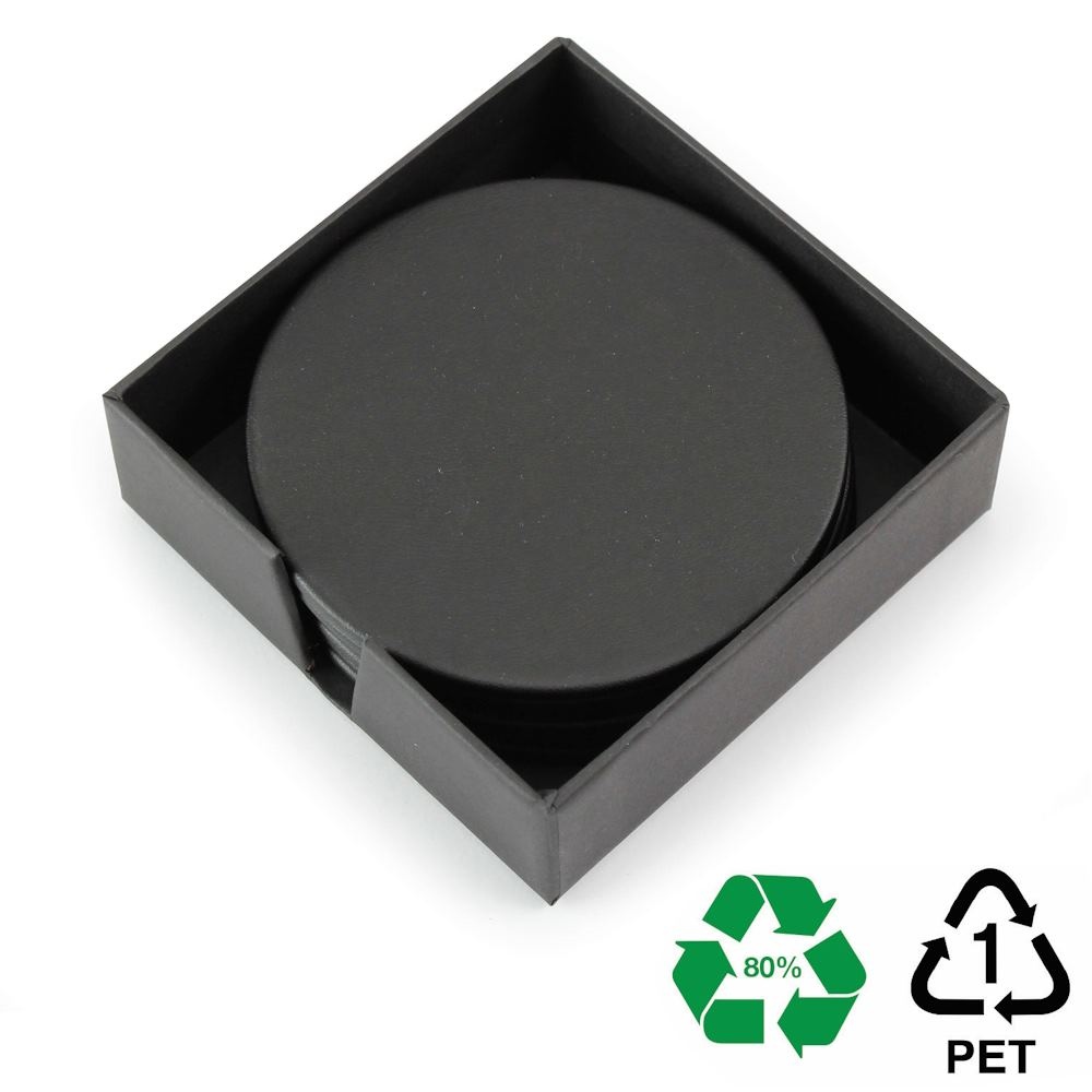Set de 6 dessous de verre ronds en rPET 3