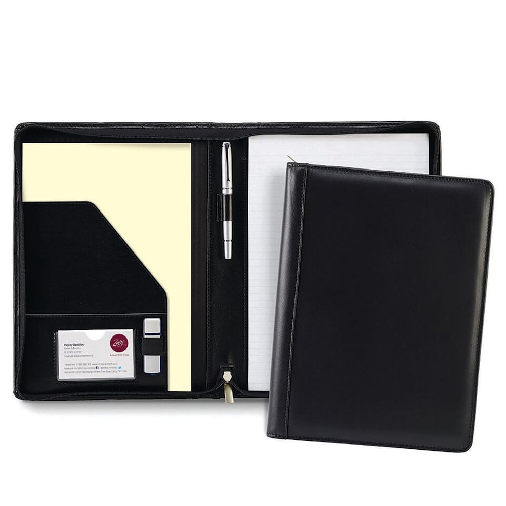 Conférencier zippé A4 en cuir Ascot 2