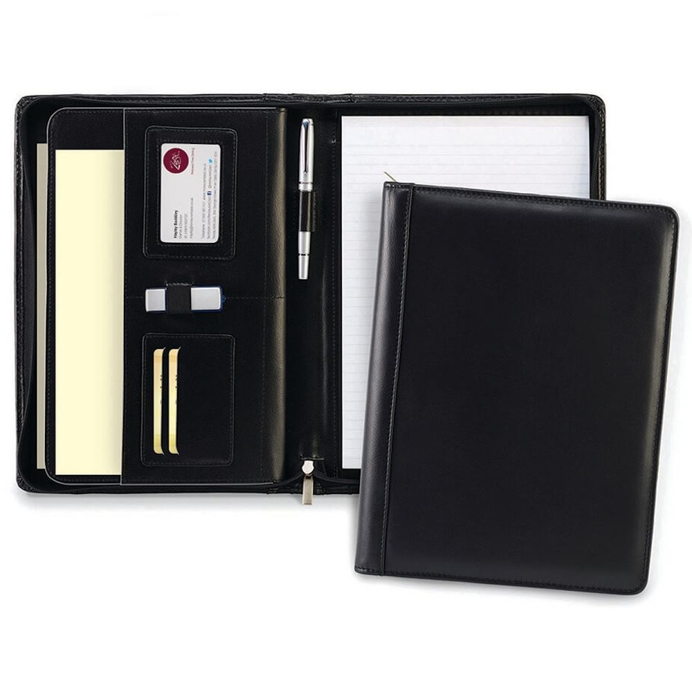 Conférencier zippé A4 en cuir Ascot 3