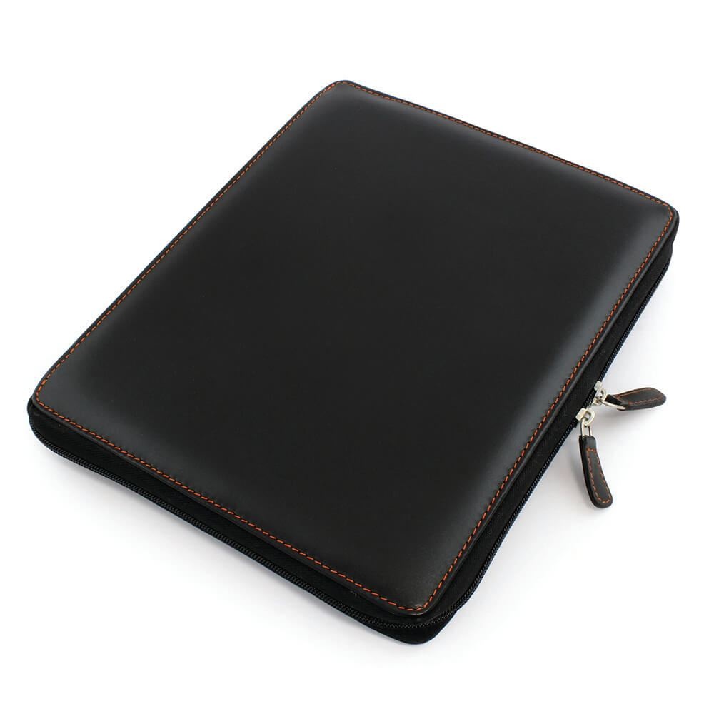 Protège tablette zippé A5 en cuir Nappa Sandringham 2