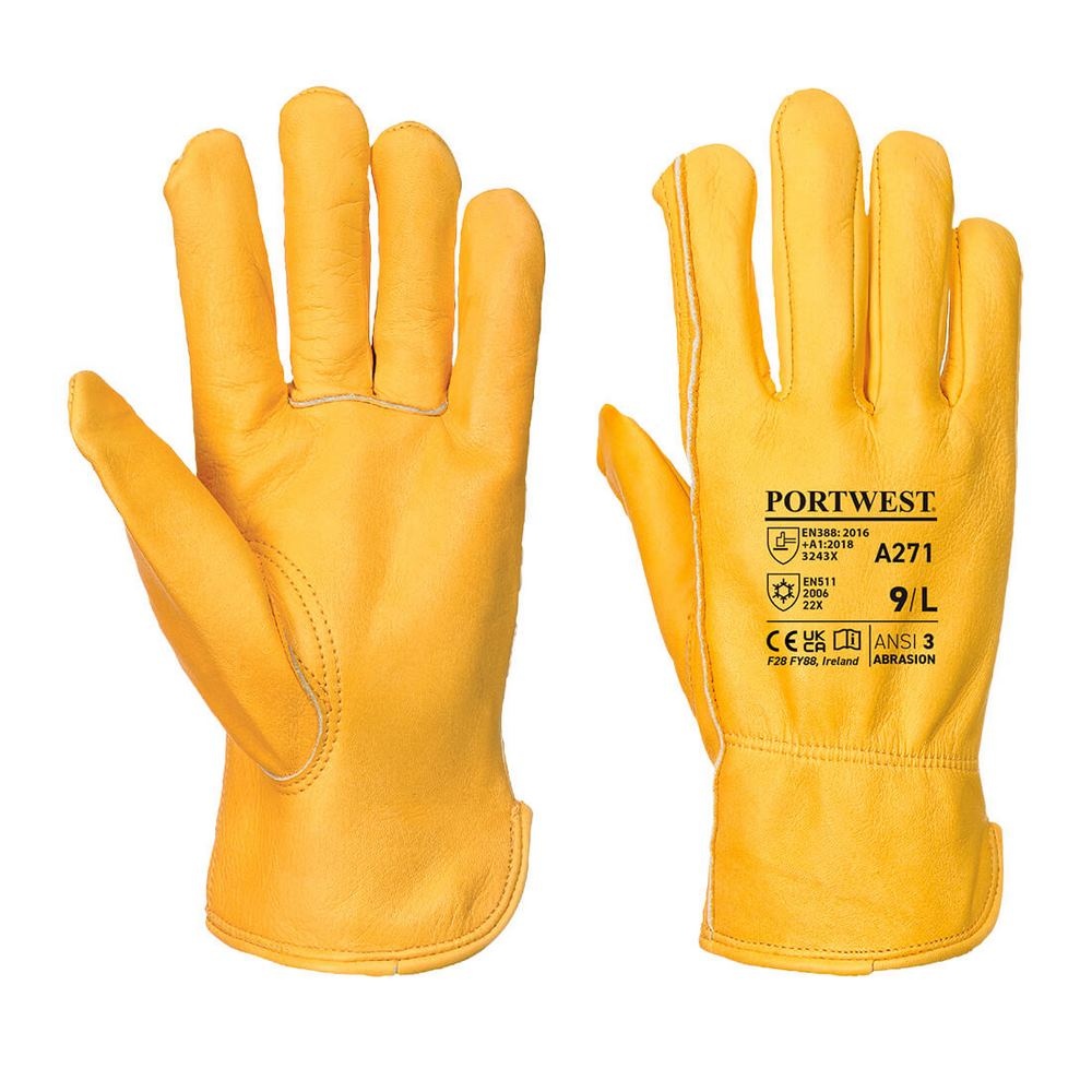 Gant Driver cuir doublé (Pack 12pcs)
