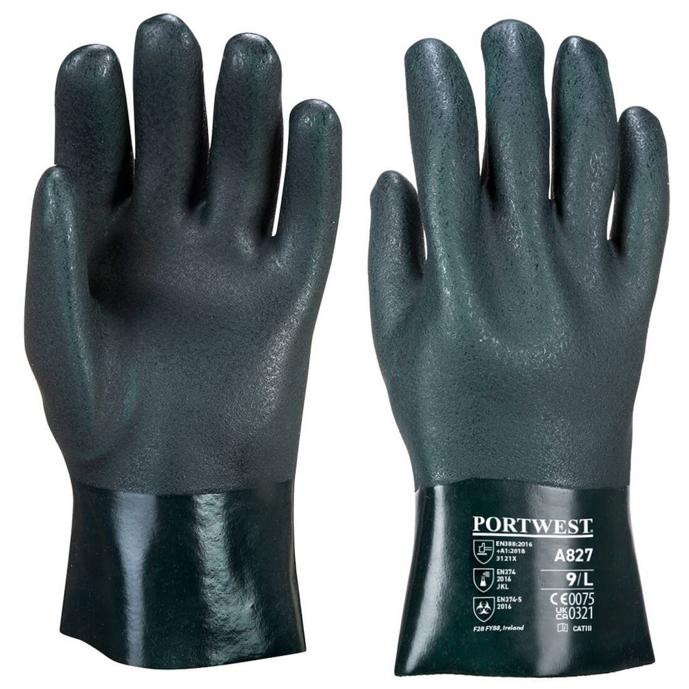 Gant PVC 27 cm double trempage (Pack de 12pcs)