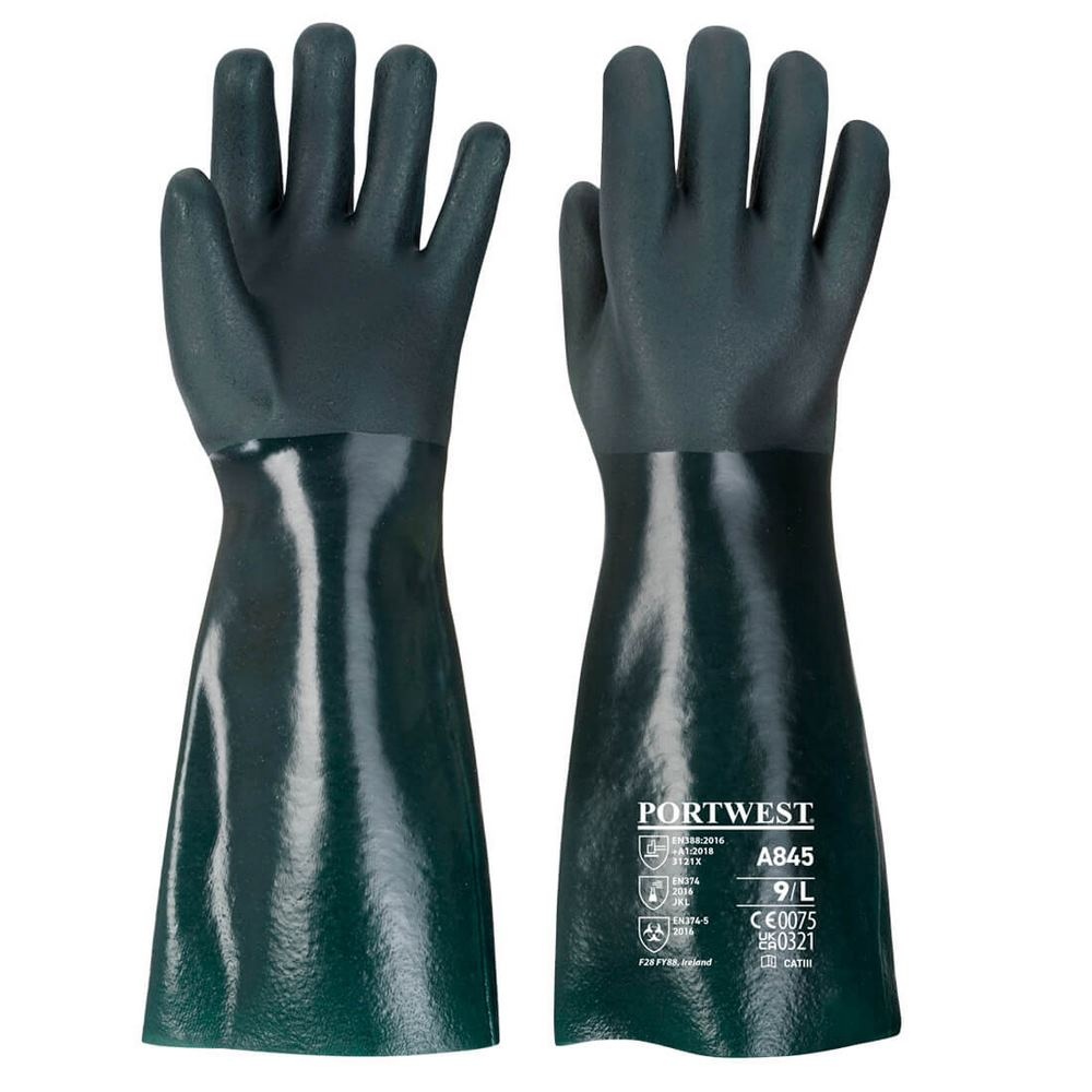 Gant PVC 45 cm double trempage (Pack de 12pcs)