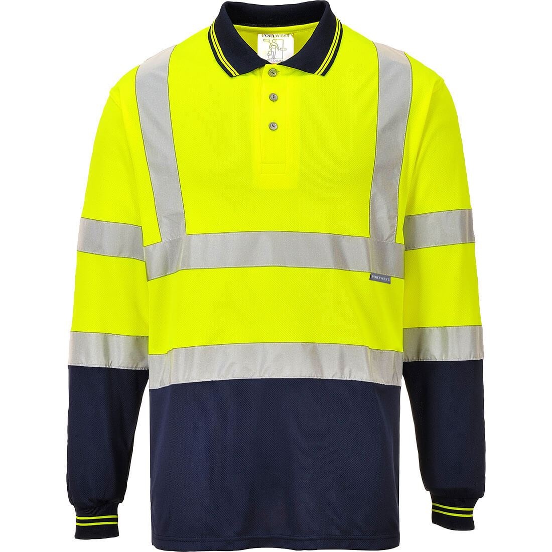 Polo bicolore manches longues 2