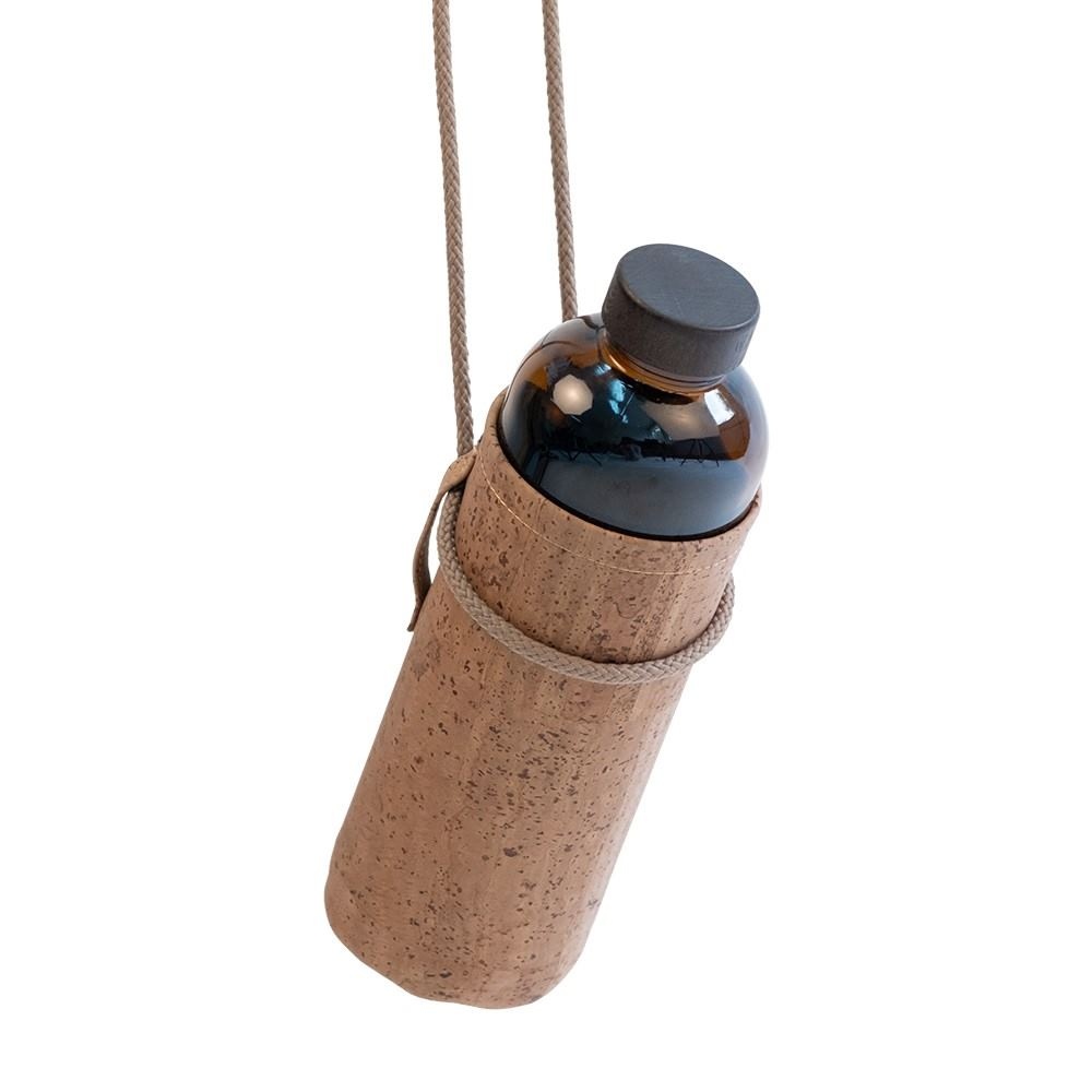 Bouteille verre 600mL et housse liège - ECOB 14