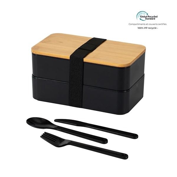 LunchBox 2 compartiments et couverts - Environnement &amp; Nature 2