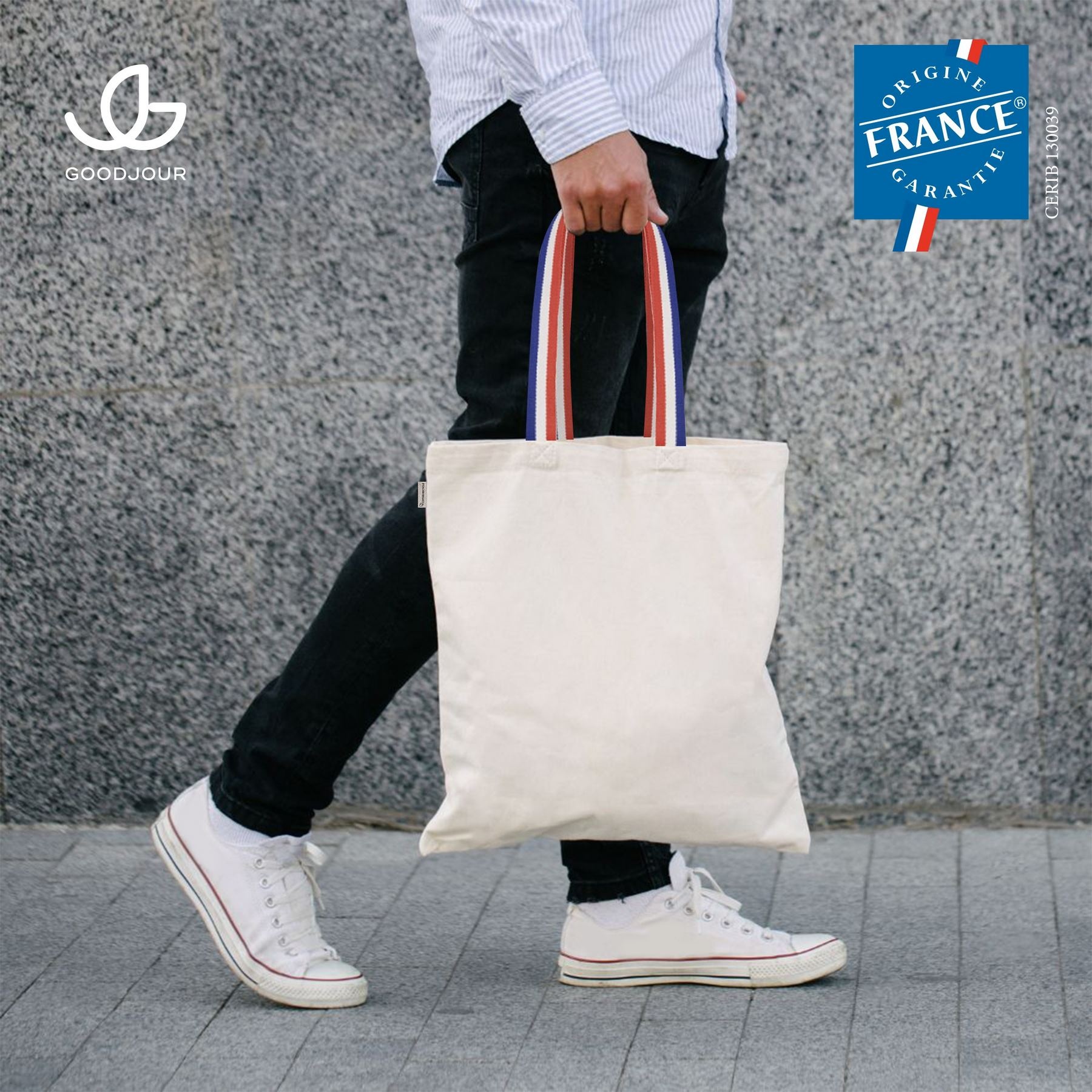 Totebag coton recyclé 220g certifié Origine France Garantie - Goodjour 4
