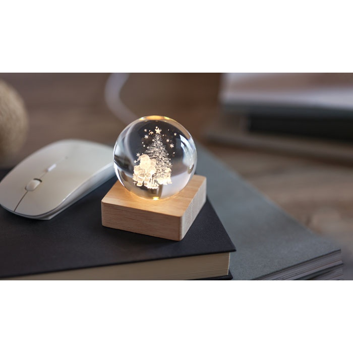 Boule de Noël verre avec LED - SANTA LIGHT 5