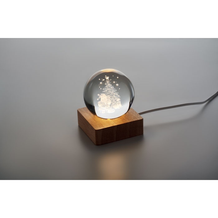 Boule de Noël verre avec LED - SANTA LIGHT 6