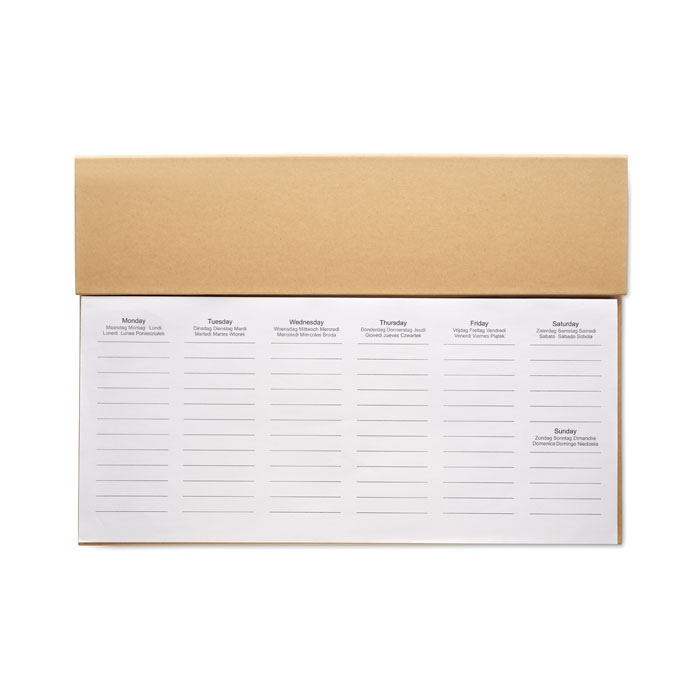 Agenda hebdomadaire de bureau - MEMWEEK 4