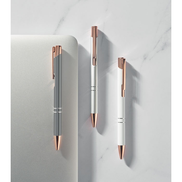 Stylo en aluminium recyclé - BERN ROSE 27