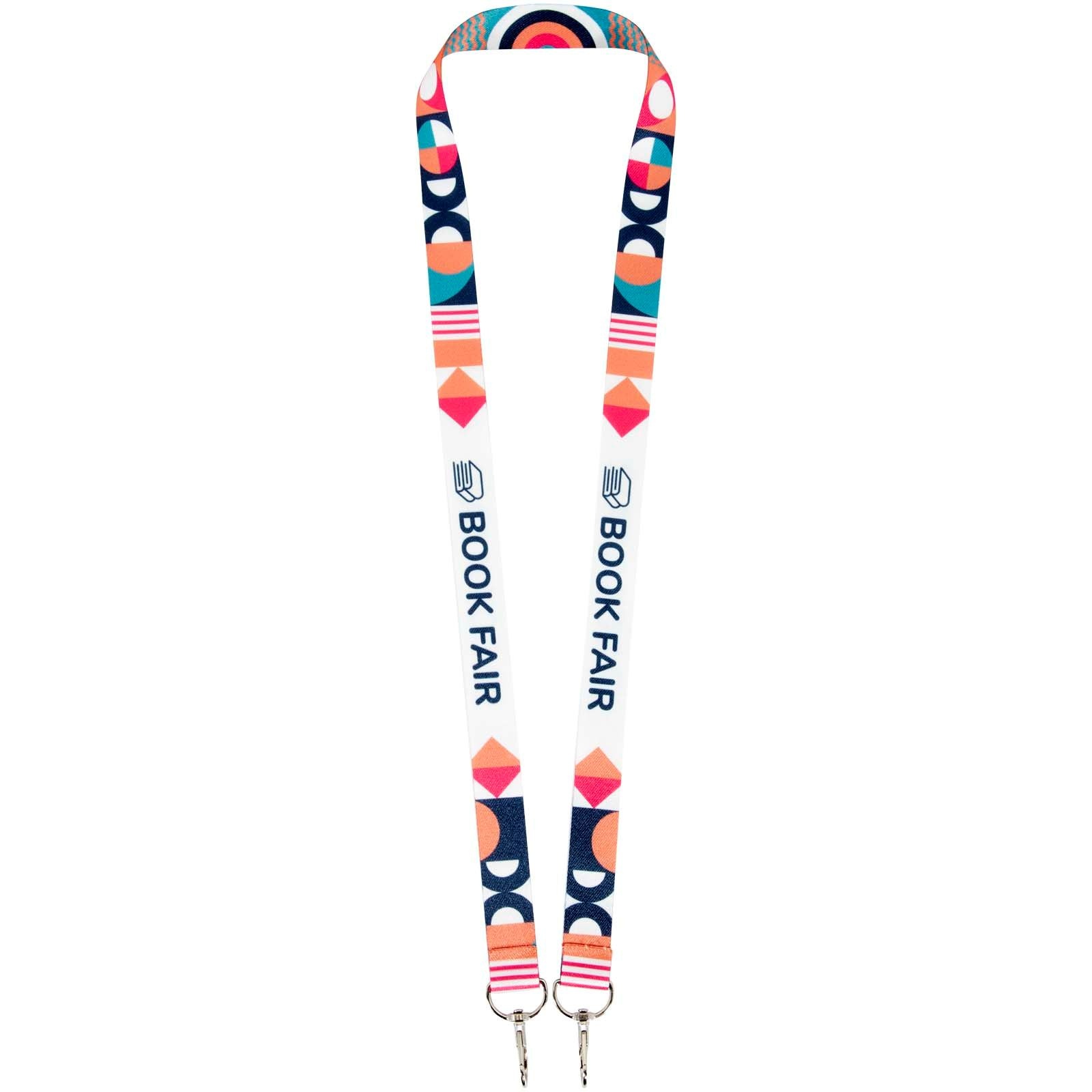 Tour de cou pour sublimation en rPET avec 2 porte-clés Leia