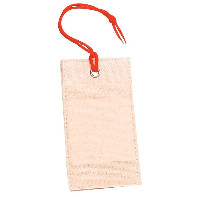 Etiquette bagage JUCCO en coton naturel et jucco