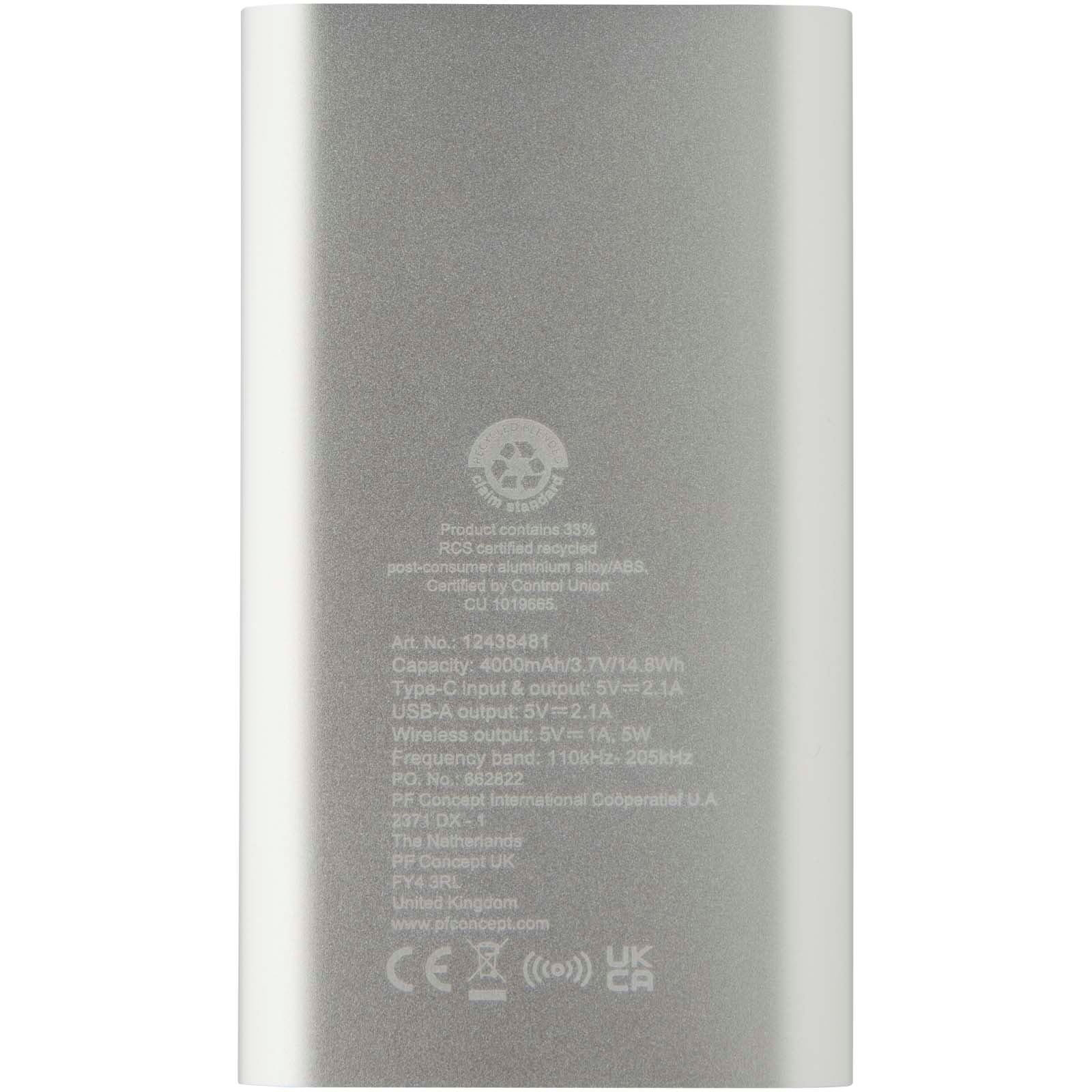 Batterie de secours sans fil en aluminium recyclé Juice type-C de 4 000 mAh 17