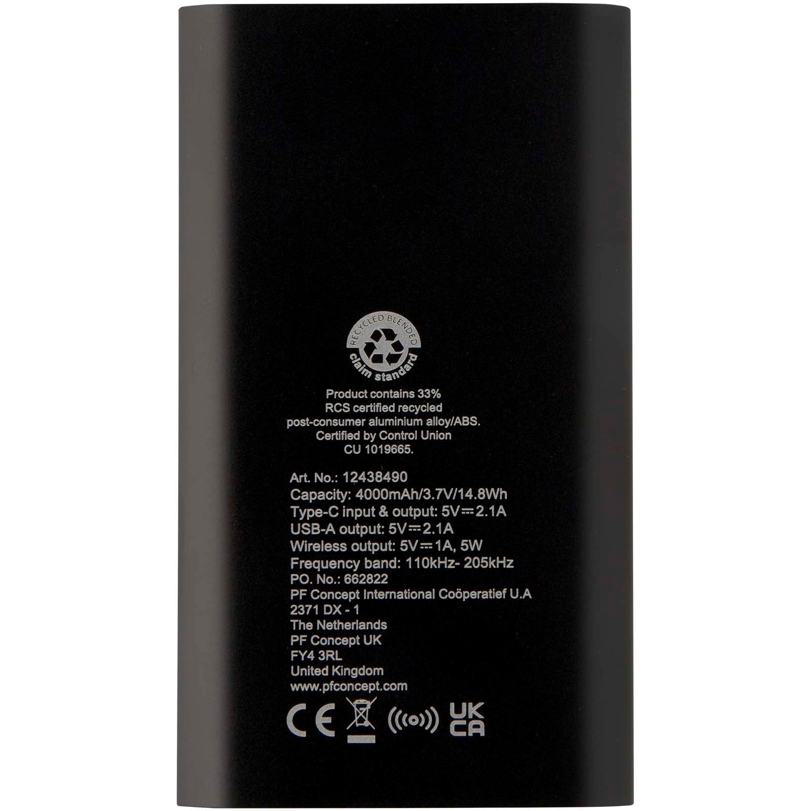 Batterie de secours sans fil en aluminium recyclé Juice type-C de 4 000 mAh 14