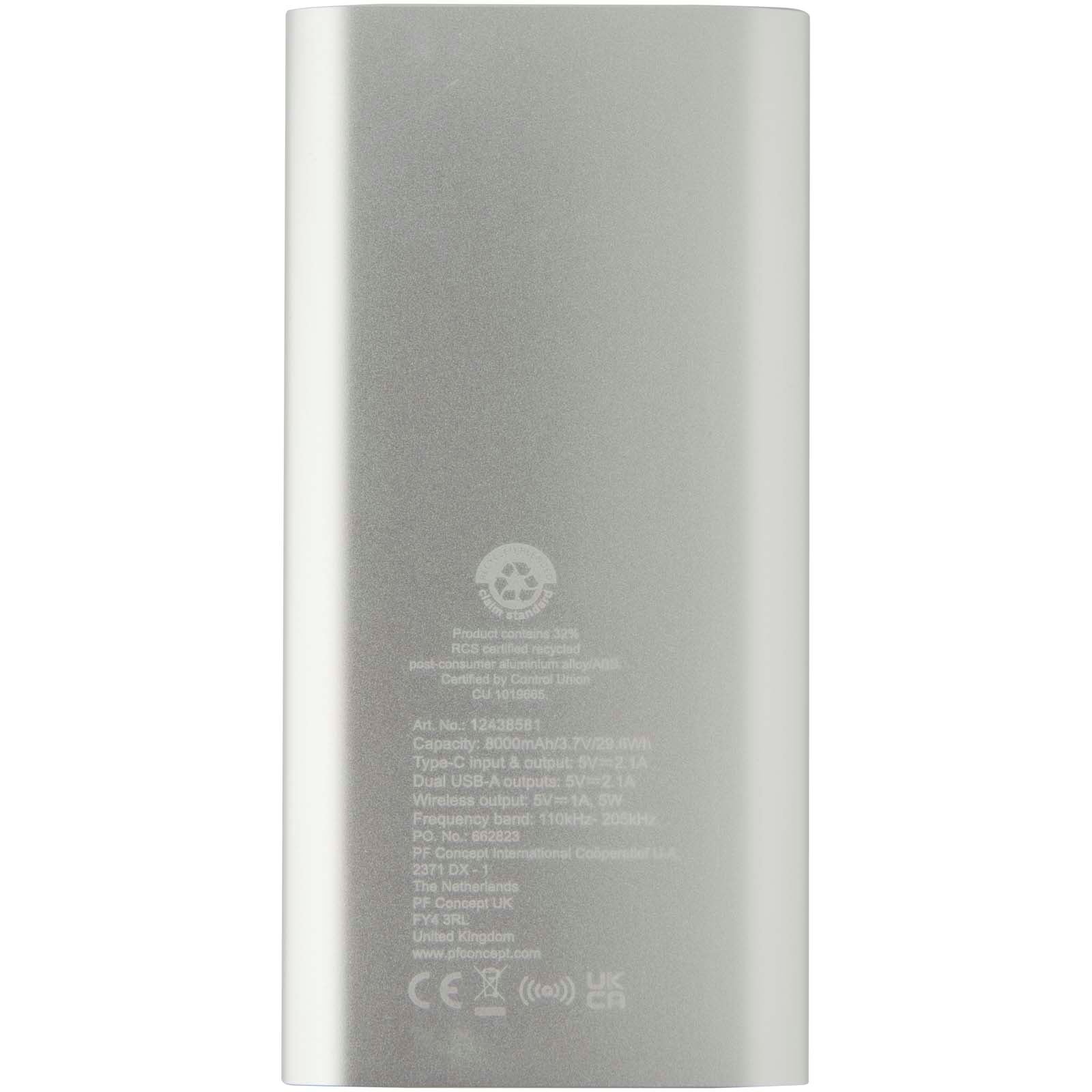 Batterie de secours sans fil en aluminium recyclé Juice type-C de 8 000 mAh 17