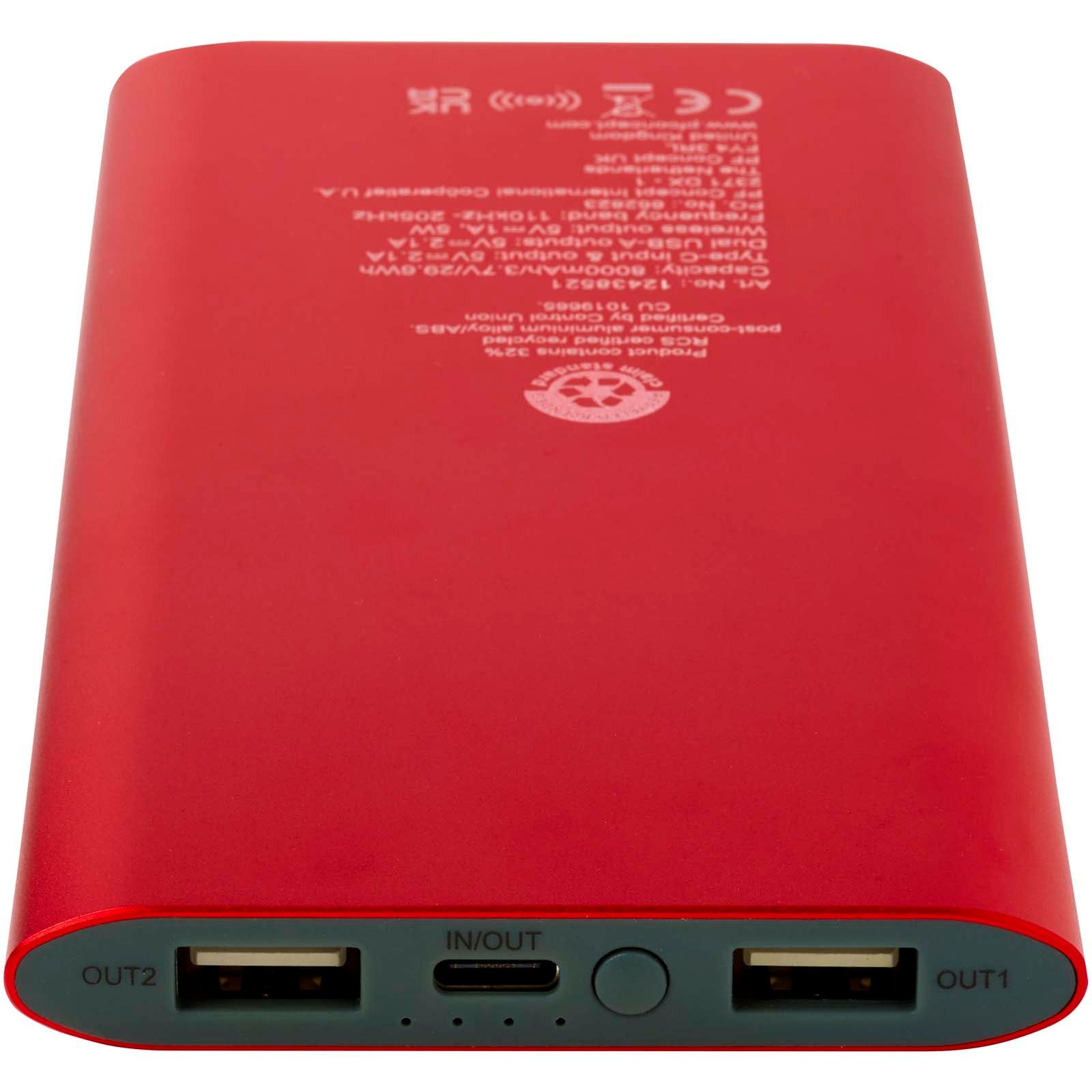 Batterie de secours sans fil en aluminium recyclé Juice type-C de 8 000 mAh 19