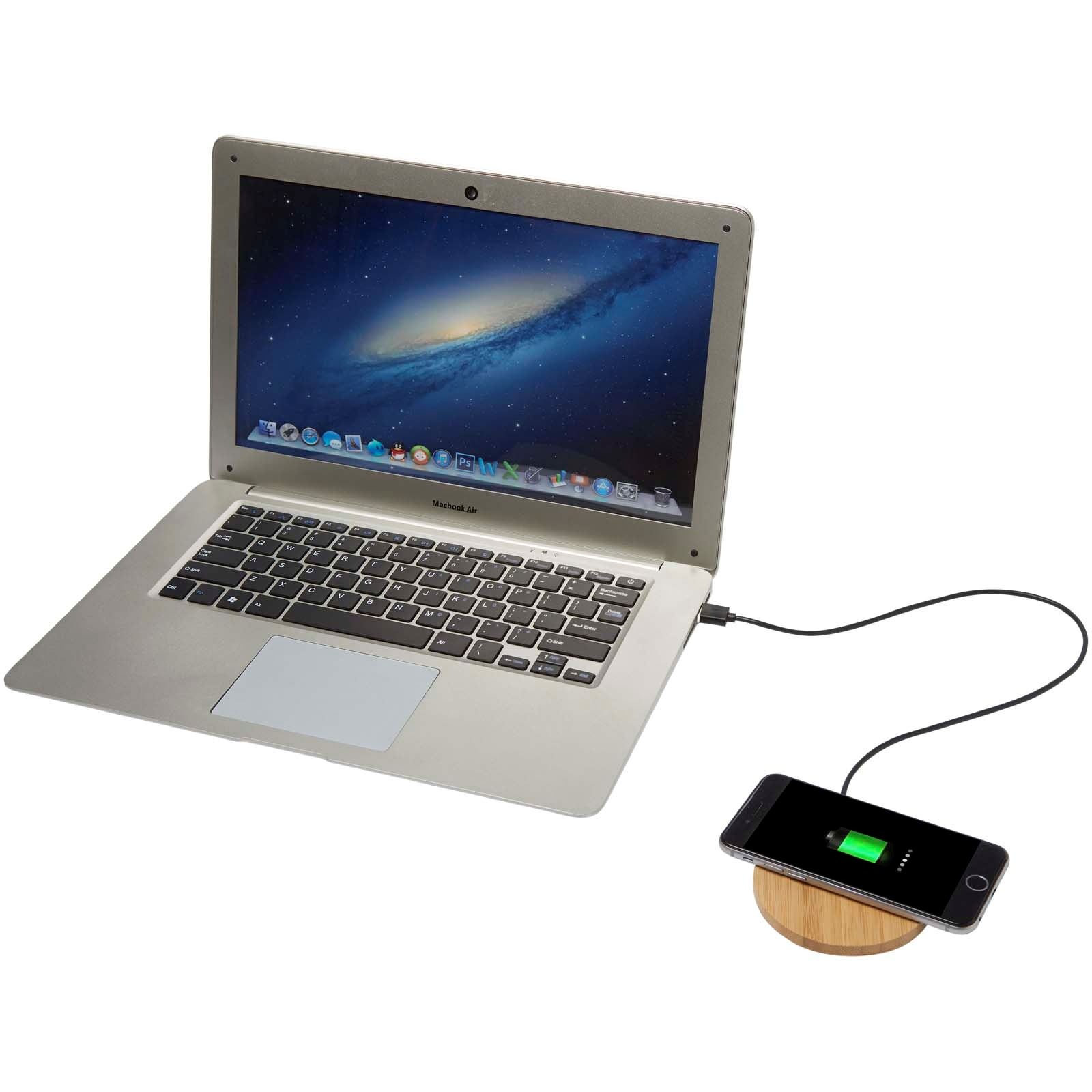 Tapis de charge sans fil en bambou Essence de 15 W 6