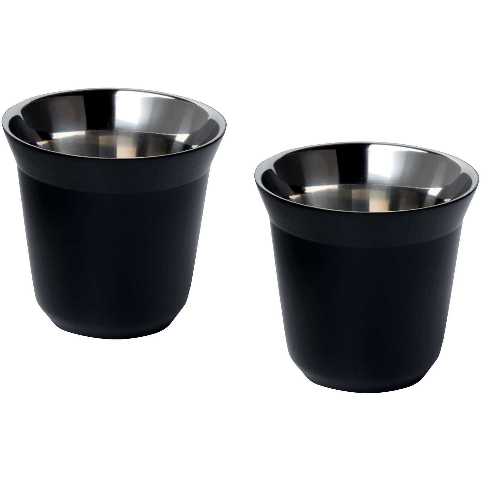 Ensemble de tasses à espresso en acier inoxydable Duo de 80 ml certifié RCS 8