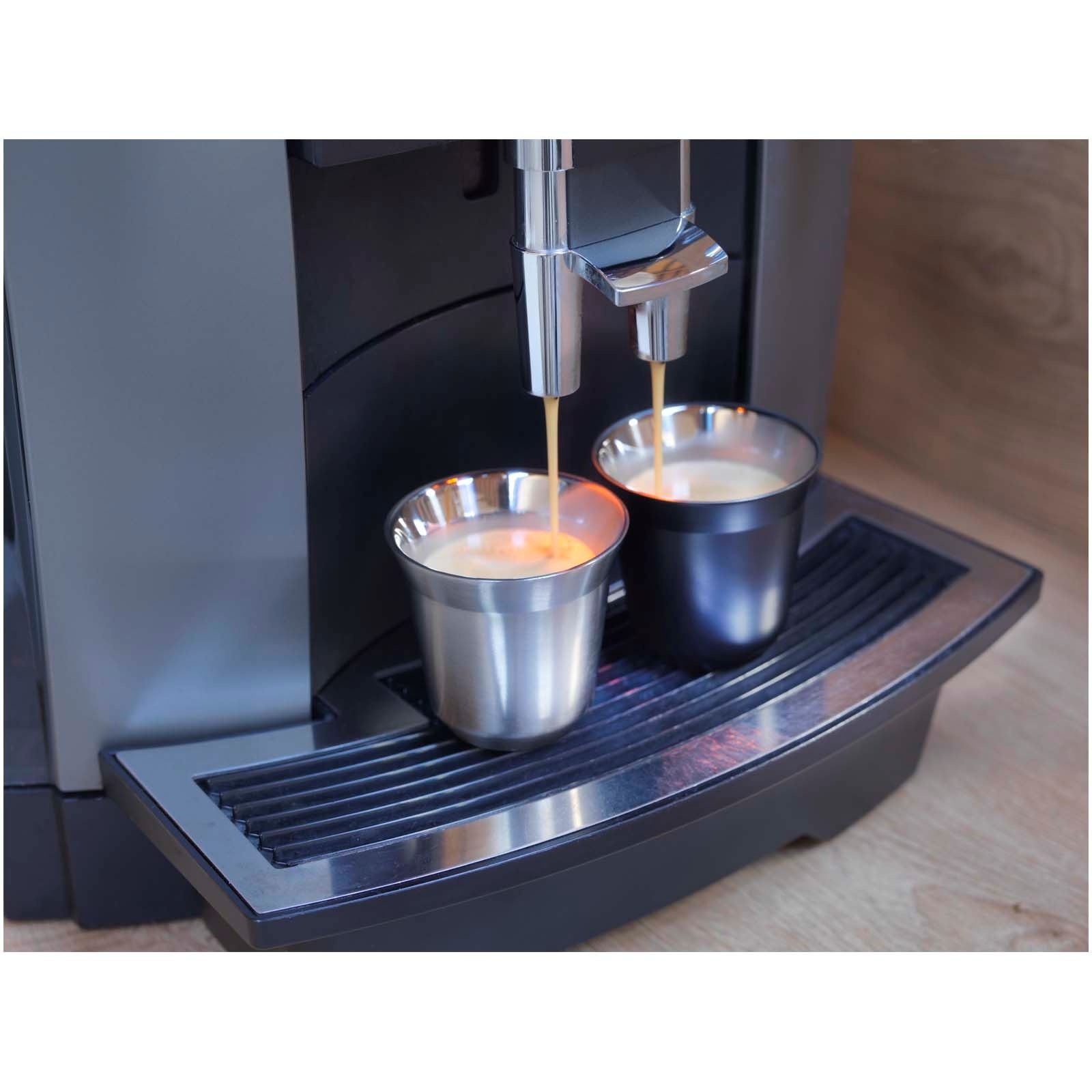 Ensemble de tasses à espresso en acier inoxydable Duo de 80 ml certifié RCS 10