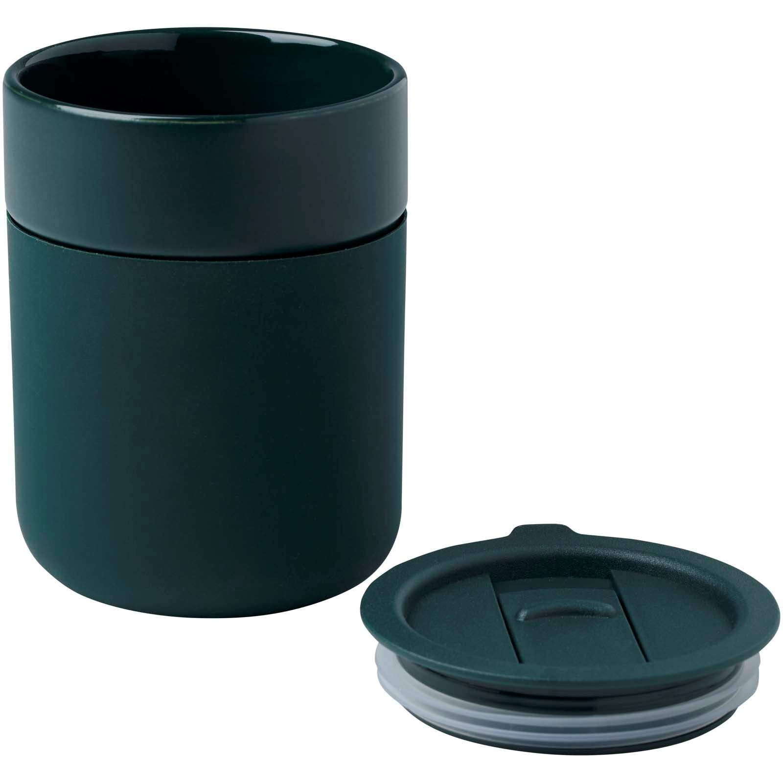 Gobelet en céramique Java de 330 ml avec revêtement en silicone et couvercle en plastique 16
