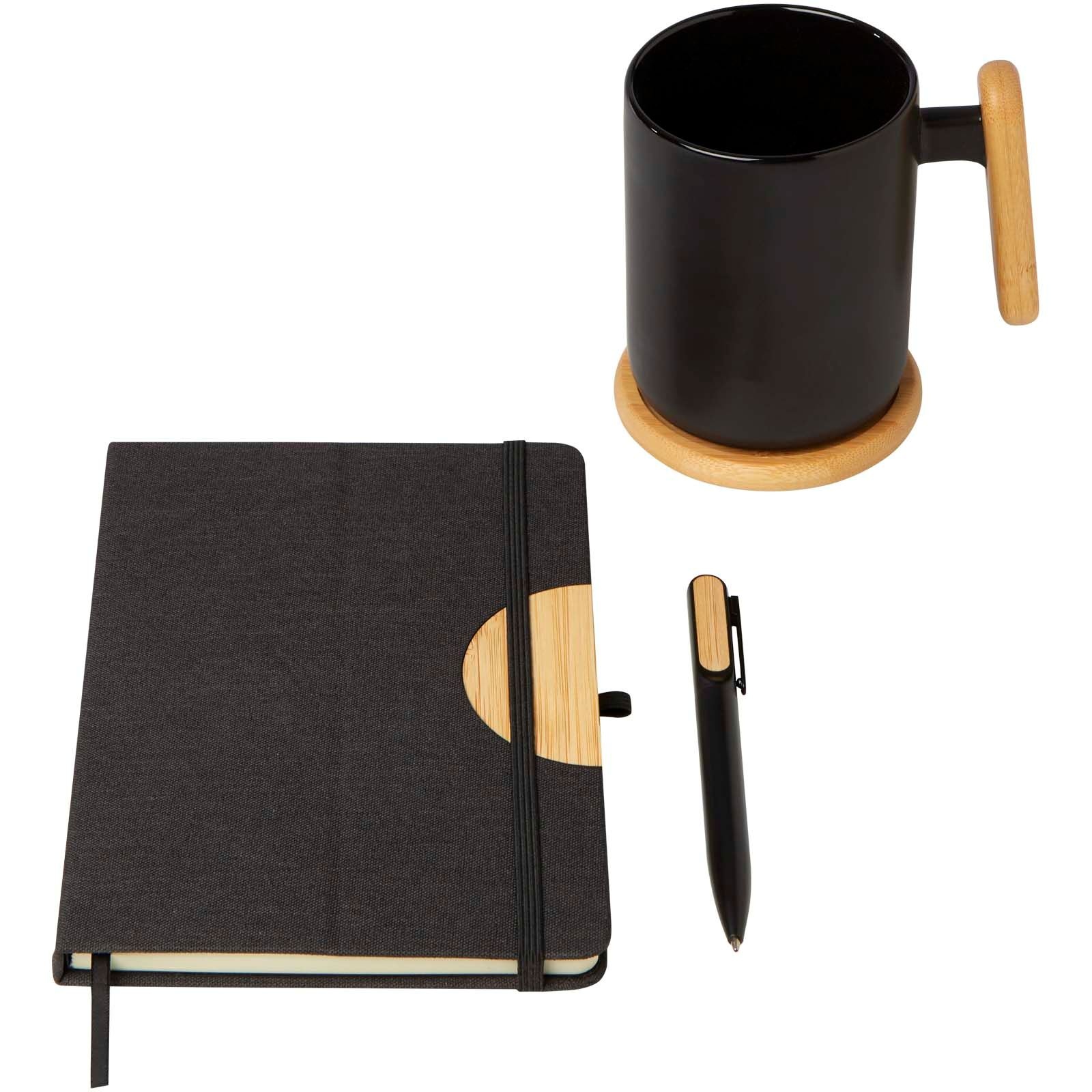 Coffret cadeau Laura avec carnet à couverture rigide A5 et stylo bille (encre noire) 5