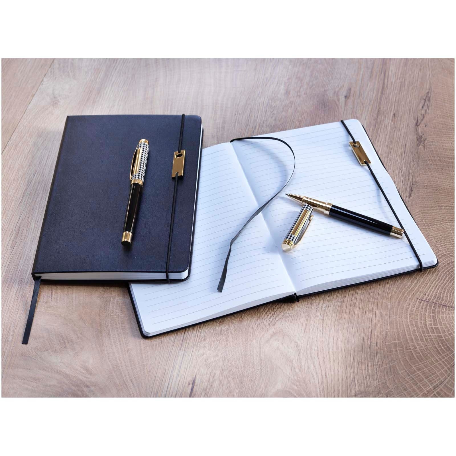 Ensemble Legato comprenant carnet A5, stylo bille et stylo roller (encre bleue) 14