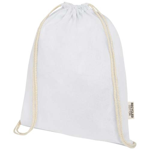 Sac avec cordon Oregon en coton recyclé 140 g/m² certifié GRS