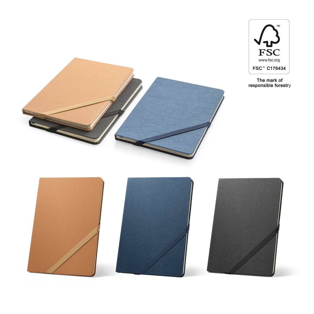 HUXLEY. Carnet A5 à couverture rigide, fabriqué à partir de papier résistant à l'eau