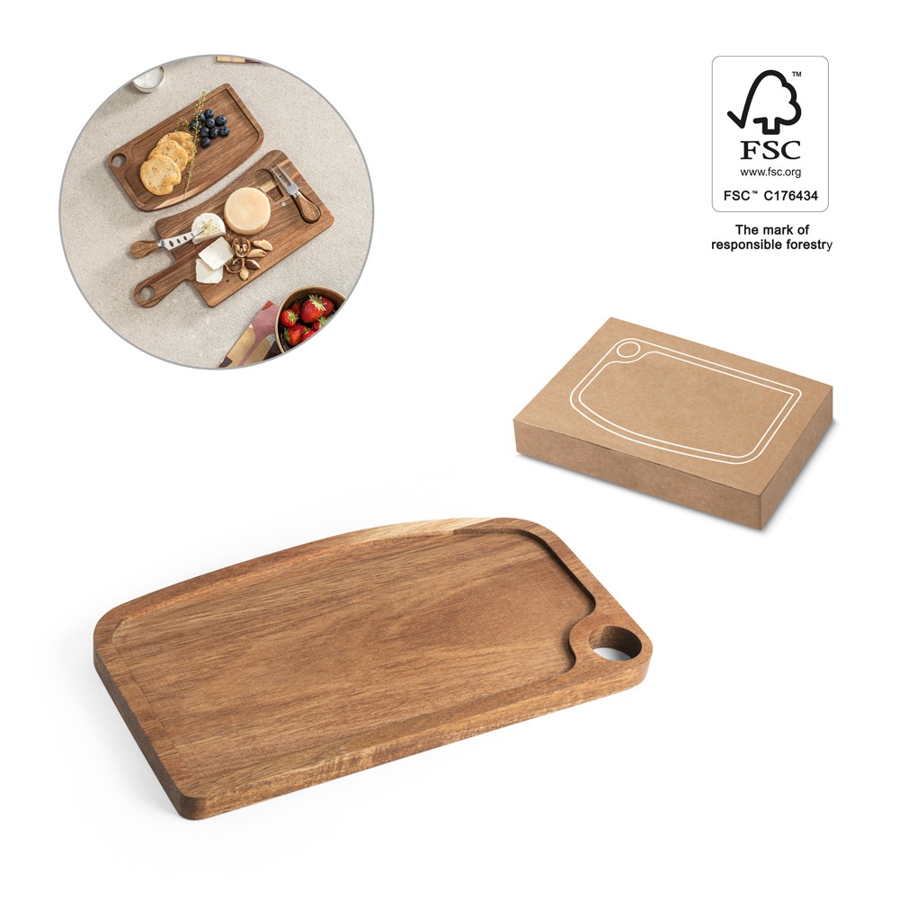 CAPER. Planche en bois d'acacia