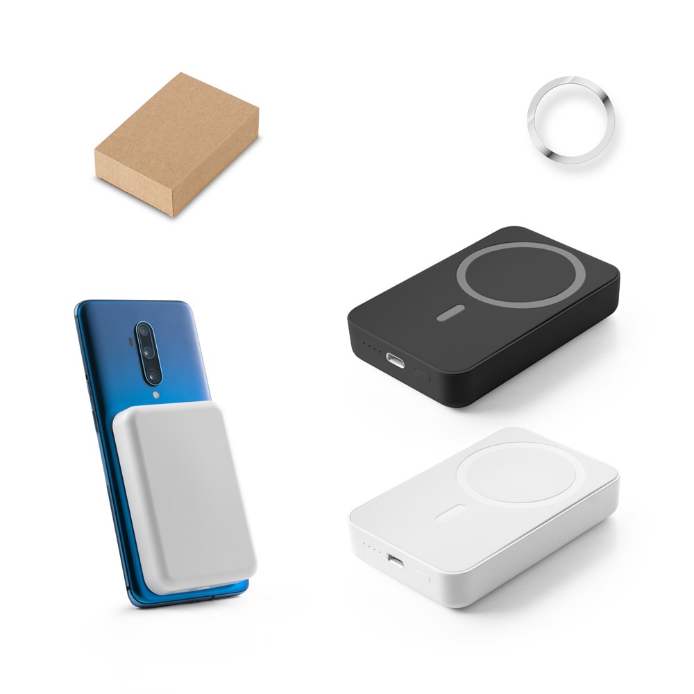 AMPERE 10. Batterie nomade magnétique de 10 000 mAh avec chargeur sans fil ultrarapide de 15 W en ABS recyclé (100 % rABS)