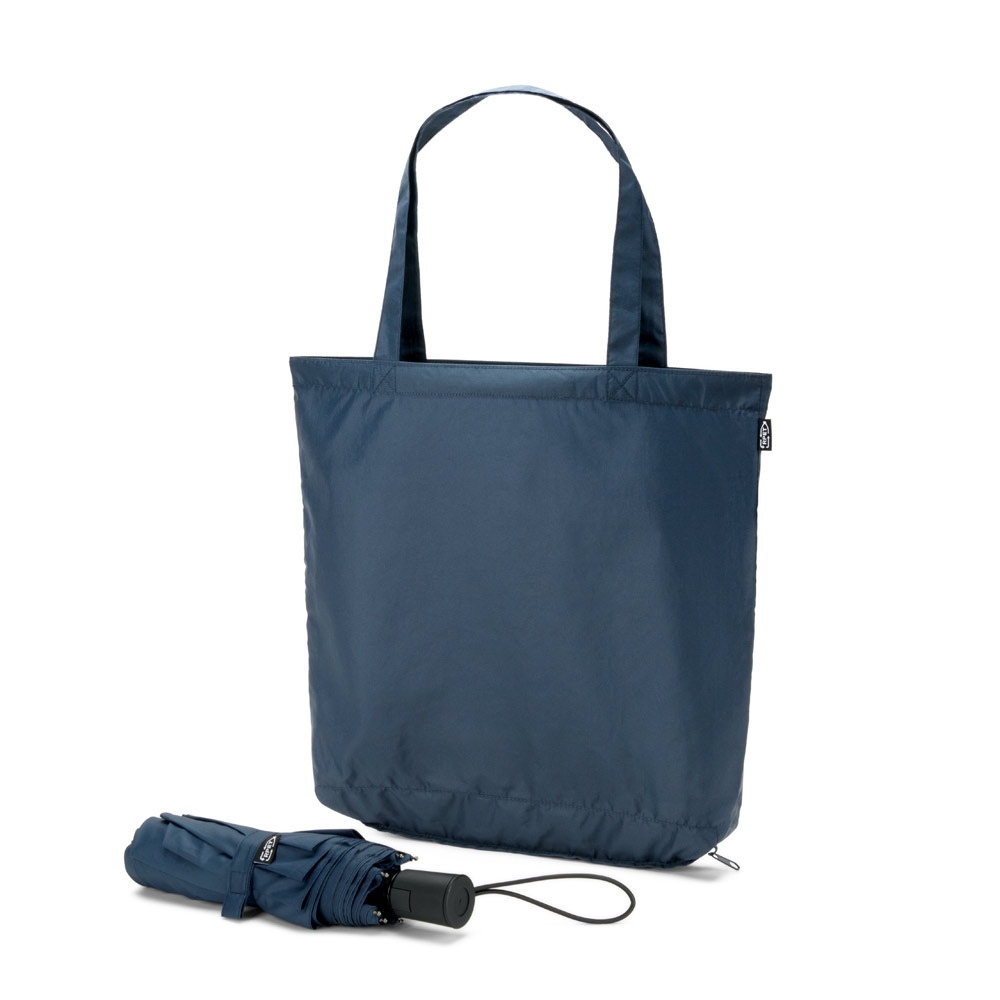 SKYLAR. Parapluie 2 en 1 avec sac shopping en polyester recyclé inclus 3