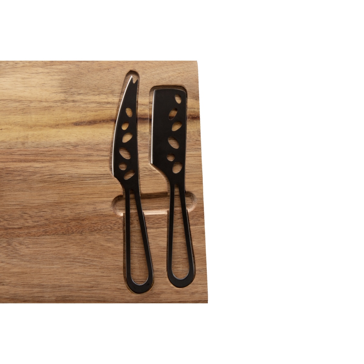 Set de planche et couteaux à fromage FSC 100% acacia (Import) 2