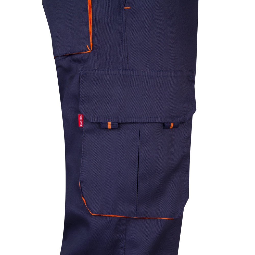 VL HYPNOS. Pantalon sergé, bicolore, multipoches (200g/m²), en coton (35%) et polyester (65%) 34