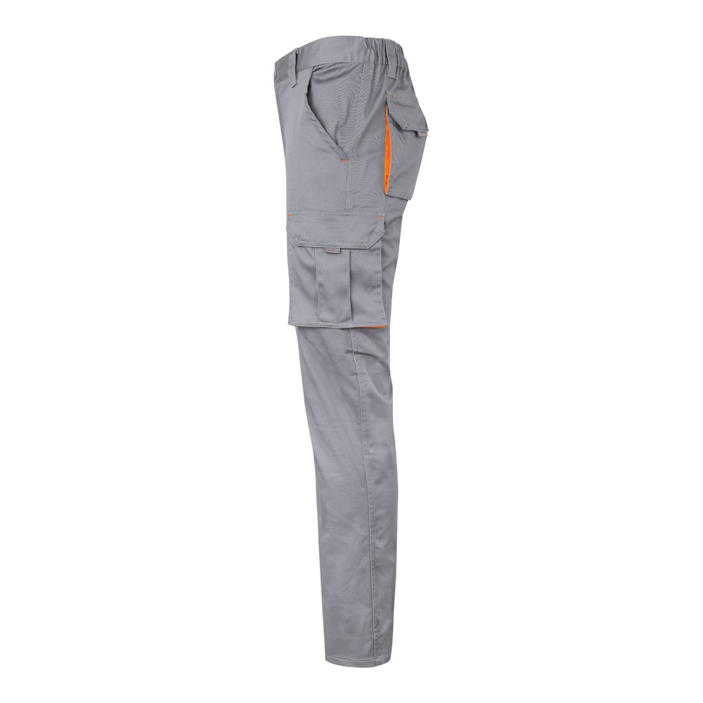 VL HYPNOS. Pantalon sergé, bicolore, multipoches (200g/m²), en coton (35%) et polyester (65%) 37