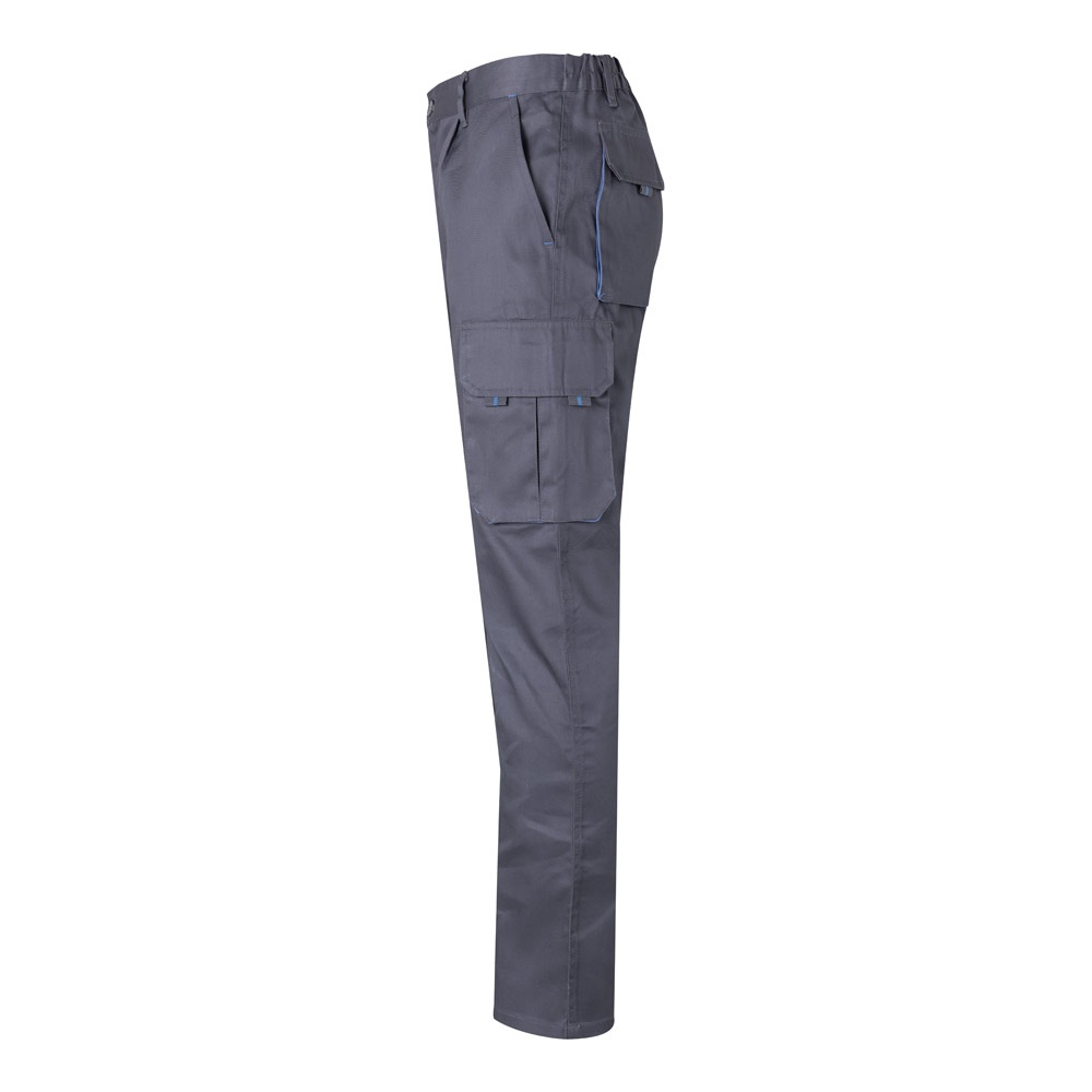 VL HYPNOS. Pantalon sergé, bicolore, multipoches (200g/m²), en coton (35%) et polyester (65%) 52