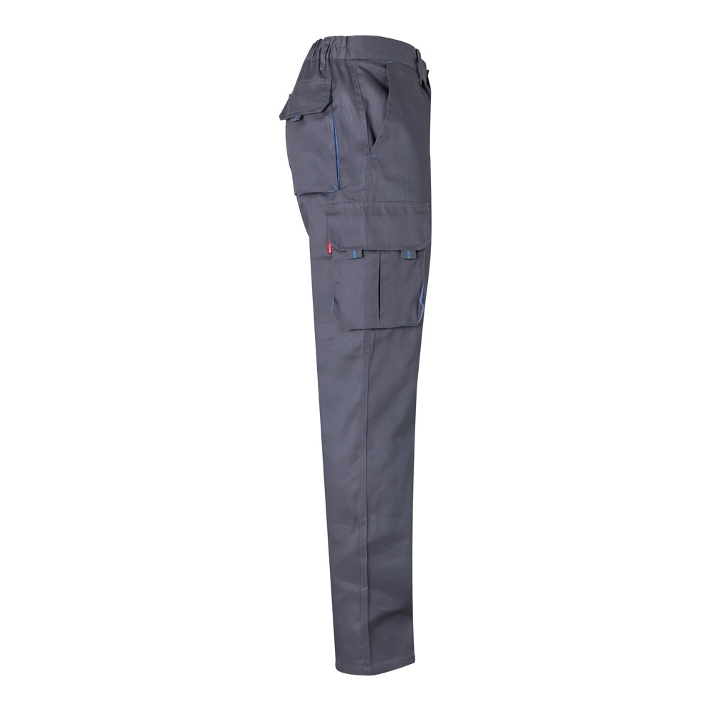 VL HYPNOS. Pantalon sergé, bicolore, multipoches (200g/m²), en coton (35%) et polyester (65%) 53