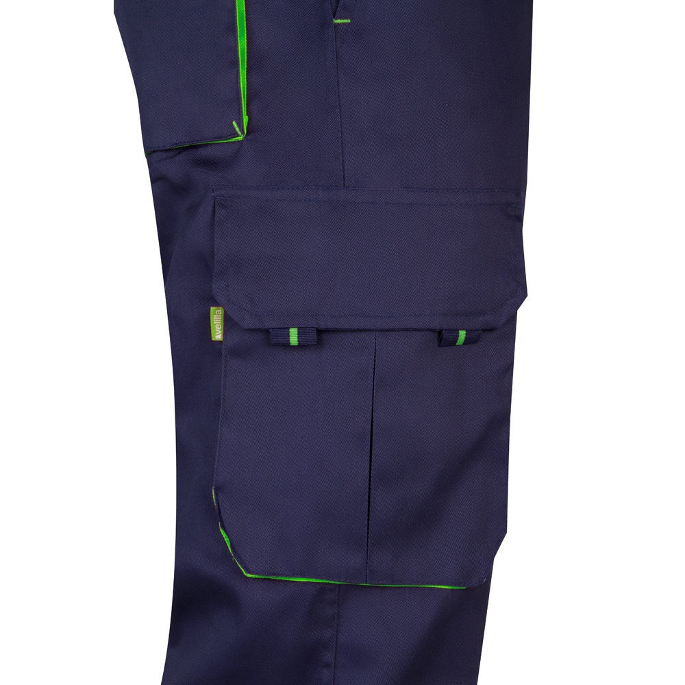 VL HYPNOS. Pantalon sergé, bicolore, multipoches (200g/m²), en coton (35%) et polyester (65%) 64