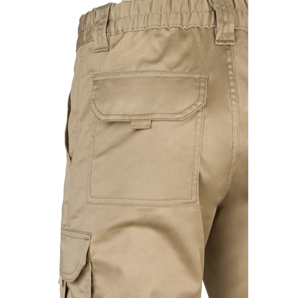 VL PAN. Pantalon stretch, multipoches (290g/m²), en coton (46%), EME (38%) et polyester (16%) 43