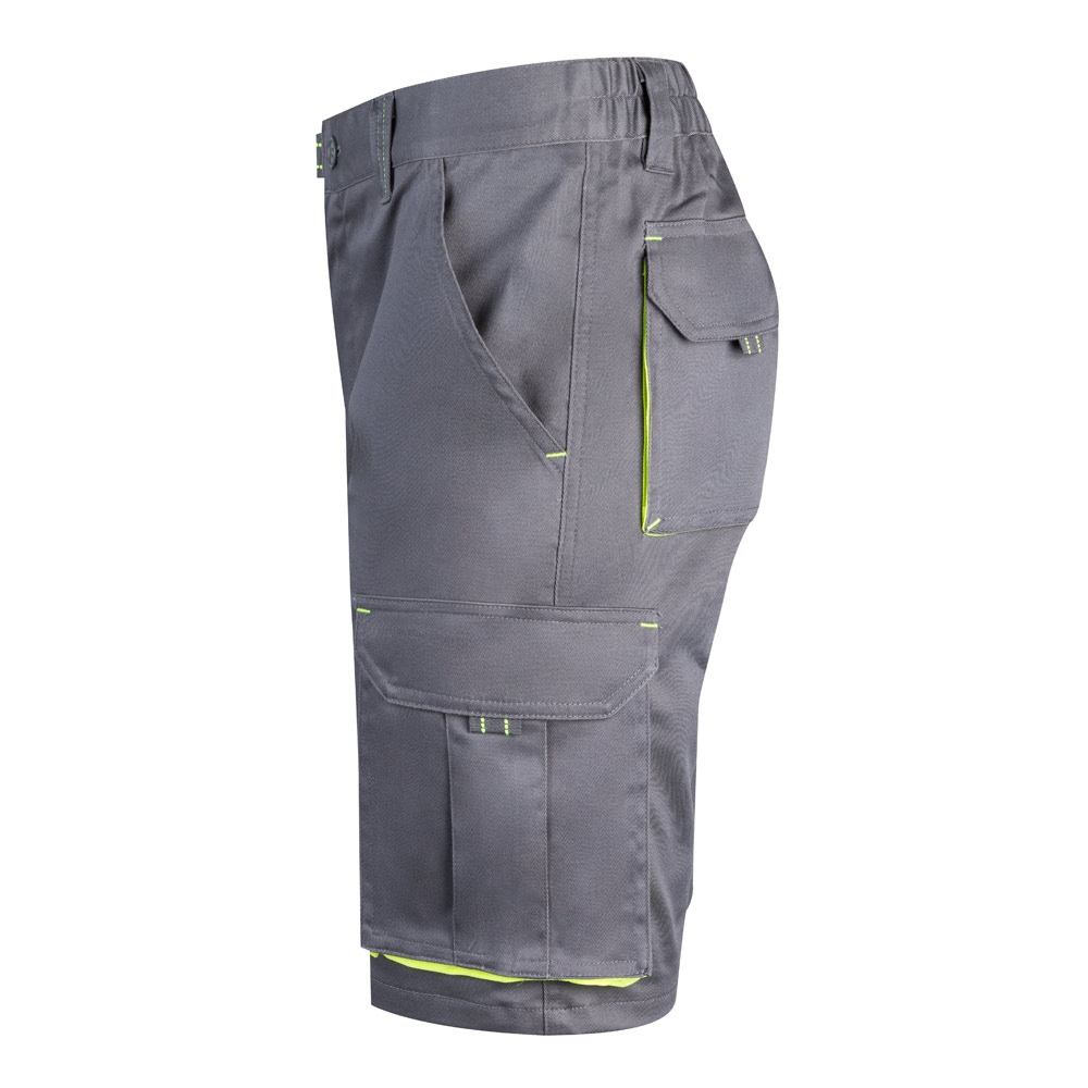 VL HEMERA. Bermuda stretch bicolore, multipoches (240g/m²), en coton (46%), EME (38%) et polyester (16%) 19