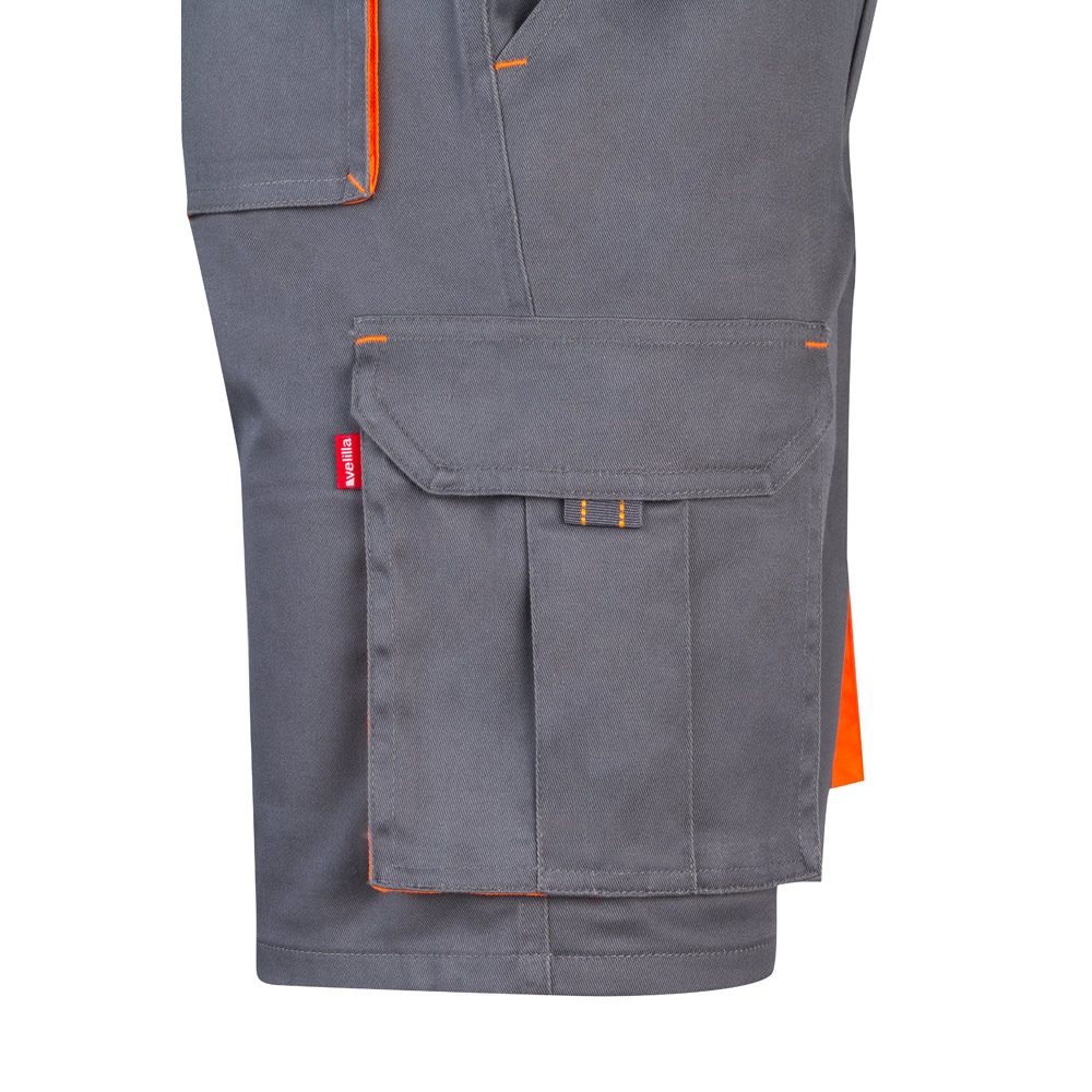 VL HEMERA. Bermuda stretch bicolore, multipoches (240g/m²), en coton (46%), EME (38%) et polyester (16%) 36
