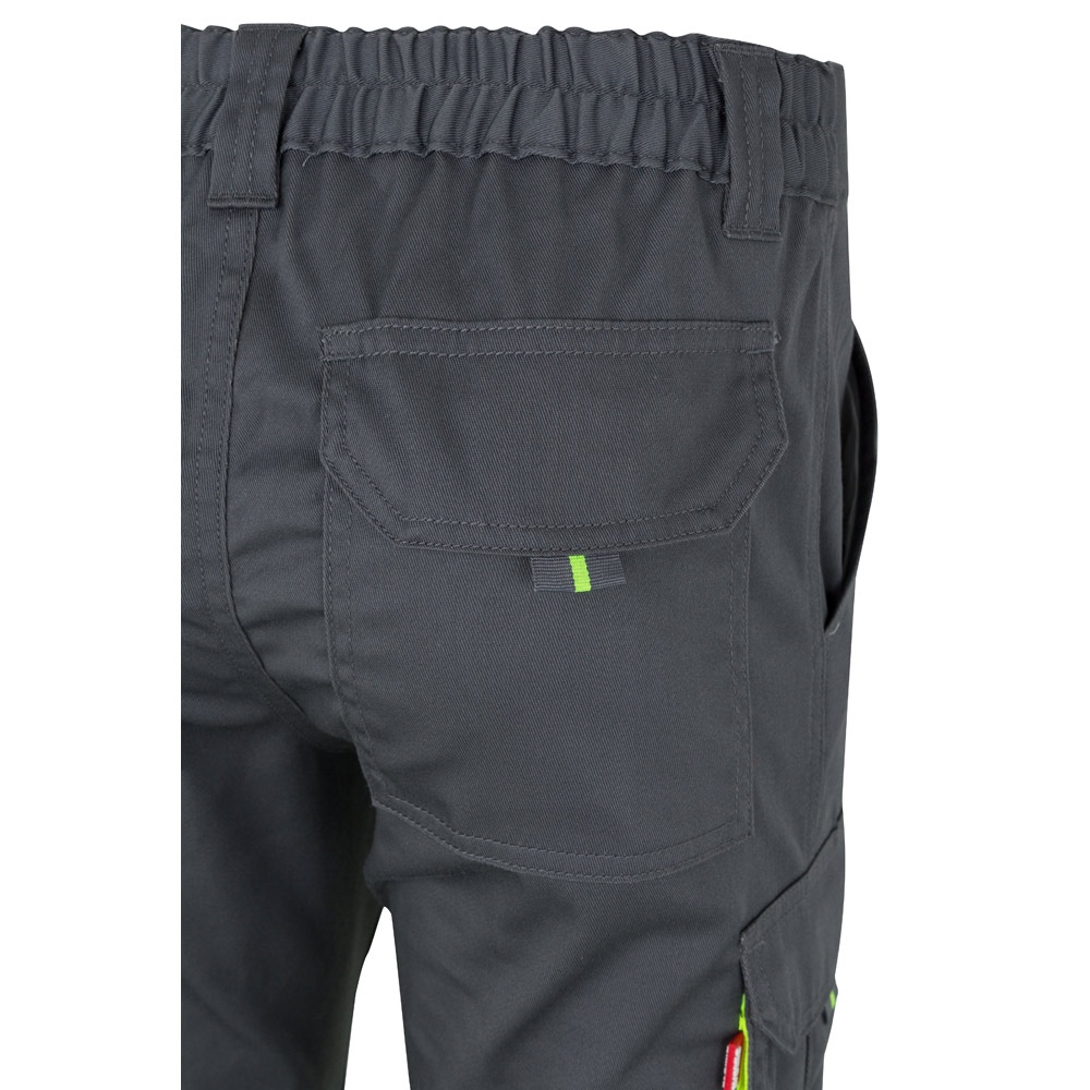 VL ZEUS LARGE. Pantalon stretch multipoches bicolore (240g/m²), en coton (46%), EME (38%) et polyester (16%) 15