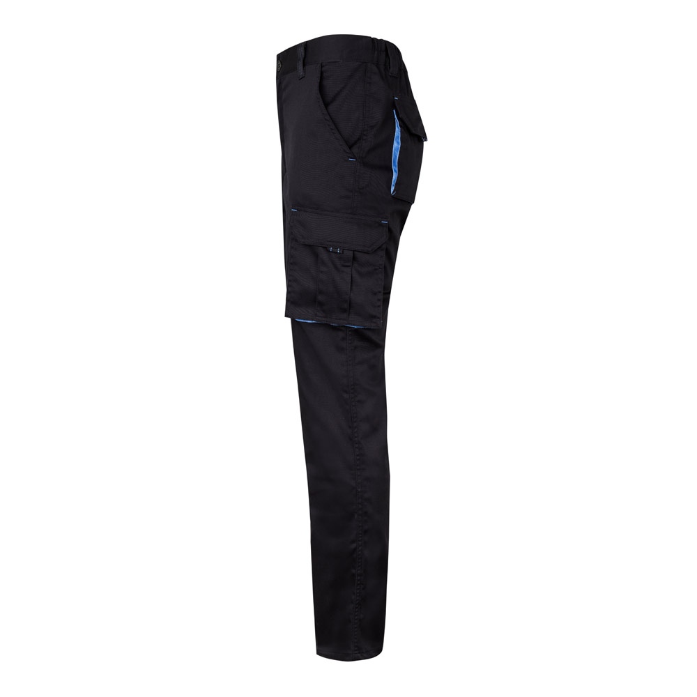 VL FIDES. Pantalon stretch bicolore, multipoches (240g/m²), en coton (46%), EME (38%) et polyester (16%) 36
