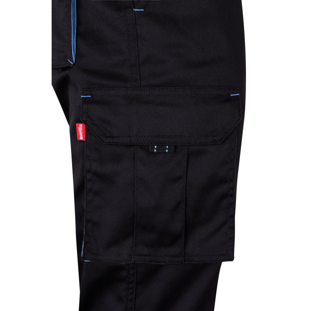 VL FIDES. Pantalon stretch bicolore, multipoches (240g/m²), en coton (46%), EME (38%) et polyester (16%) 38