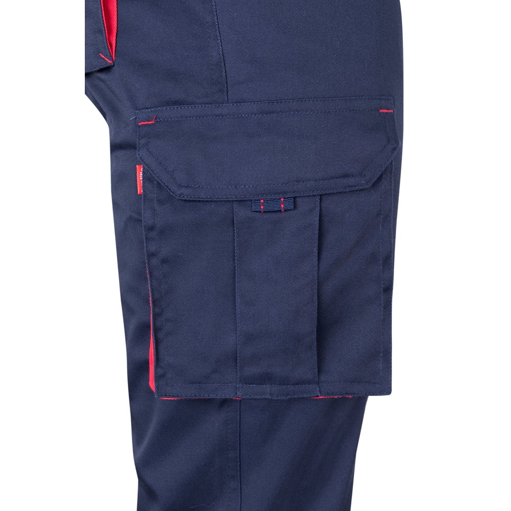 VL FIDES. Pantalon stretch bicolore, multipoches (240g/m²), en coton (46%), EME (38%) et polyester (16%) 43